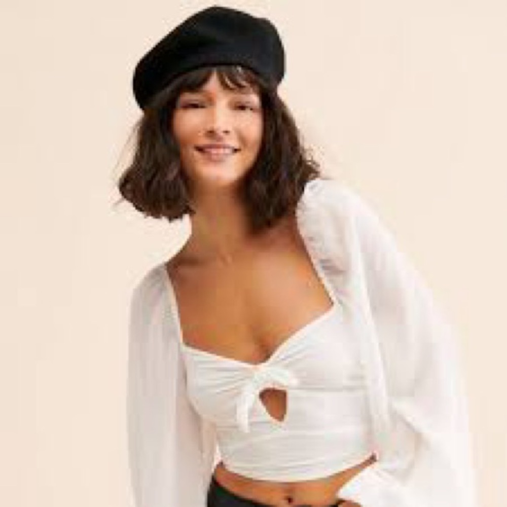 For Love  & Lemons Trisha Crop Blouse Size Large